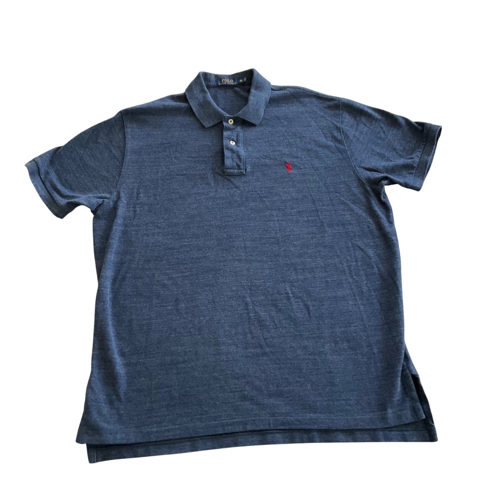 Polo Ralph Lauren‎ Polo Preppy Shirt Mens XL Blue Cotton Short Sleeve Pony Logo